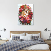 Blühen in der Hingabe Goddess & Baby Leinwanddruck (Insitu (Schlafzimmer))