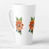 Blühen in glühenden Papier-Schnitt-Blütenblättern  Milchtasse (Linke Ecke)