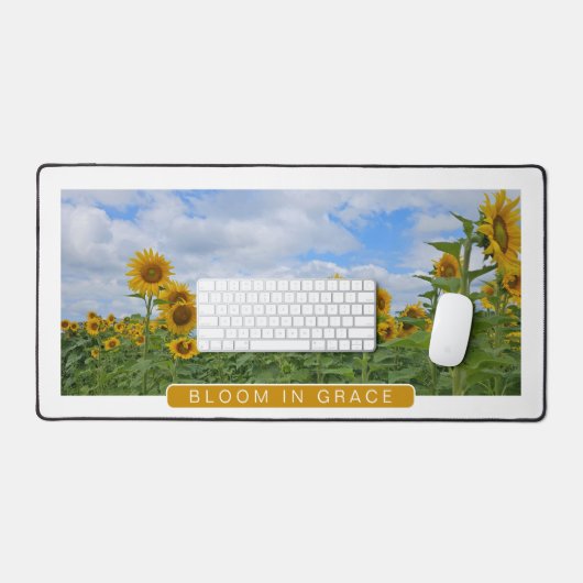 Blühen in Grace Feld der Sonnenblumen Schreibtischunterlage (Tastatur & Maus)