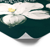 "Blühen ist der Akt des Hervorkommen." Poster (Ecke)