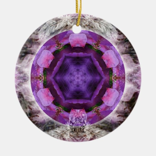 Blühen Keramik Ornament (Vorne)