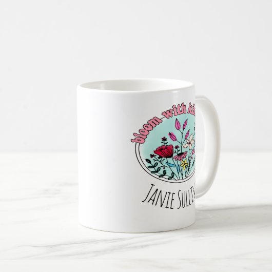 Blühen mit Freundlichkeit und wilde Blume Kaffeetasse (VorderseiteRechts)