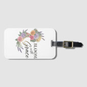 Blühen mit Grace Elegante Silhouette Gepäckanhänger (Vorderseite (Horizontal))