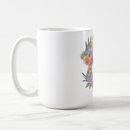 Blühen mit Grace Elegante Silhouette Kaffeetasse (Links)