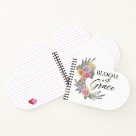 Blühen mit Grace Elegante Silhouette Notizblock