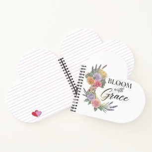 Blühen mit Grace Elegante Silhouette Notizblock