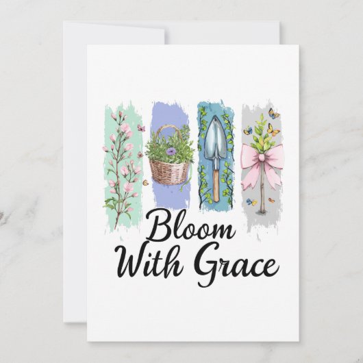 Blühen mit Grace Garden Einladung (Vorderseite)