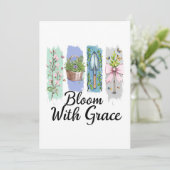 Blühen mit Grace Garden Einladung (Stehend Vorderseite)