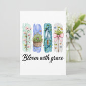 Blühen mit Grace Garden Einladung (Stehend Vorderseite)
