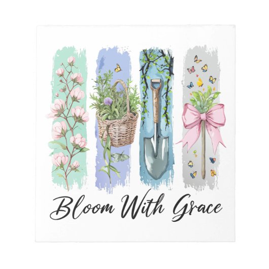 Blühen mit Grace Garden Notizblock (Vorderseite)