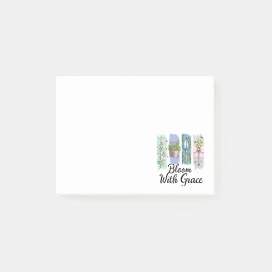 Blühen mit Grace Garden Post-it Klebezettel (Vorderseite)