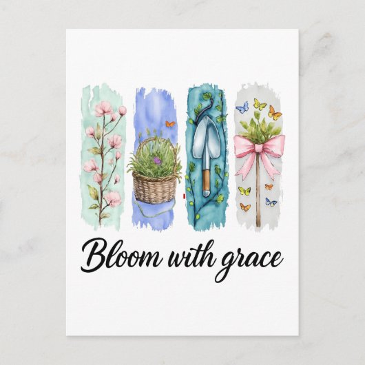 Blühen mit Grace Garden Postkarte (Vorderseite)