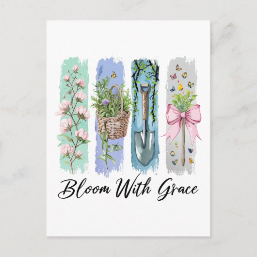 Blühen mit Grace Garden Postkarte (Vorderseite)