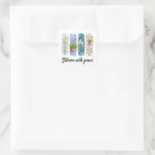 Blühen mit Grace Garden Quadratischer Aufkleber (Tasche)