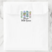 Blühen mit Grace Garden Quadratischer Aufkleber (Tasche)