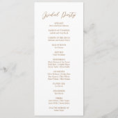 Blühen mit Liebe: Minimalistische Skripthochzeit Programm (Rückseite)