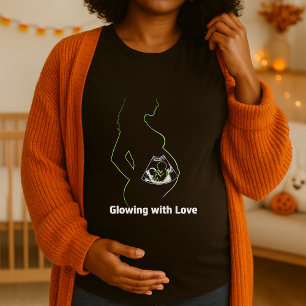 Blühen mit Liebe Mutterschaft Halloween Schwangers T-Shirt