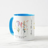 Blühen mit Positivität_Motivierend Wildblume Tasse (Vorderseite Links)