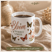 Blühen ohne Grenzen Grafik Boho Kaffeetasse