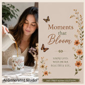 Blühen ohne Grenzen Grafik Boho Kaffeetasse