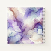 Blühen Orchid Lila Wasserfarbe Abstrakte Kunst Notizblock (Rückseite)