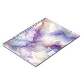 Blühen Orchid Lila Wasserfarbe Abstrakte Kunst Notizblock (Linke Seite)