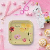 Blühen Pappteller (Party)