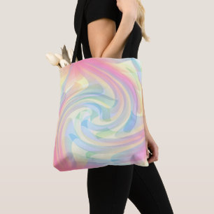 Blühen Pastelfarben Elegante Abstrakte Wirble Tasche