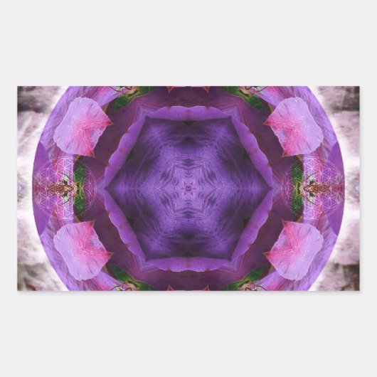 Blühen Rechteckiger Aufkleber (Vorderseite)