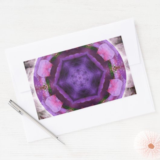 Blühen Rechteckiger Aufkleber (Umschlag)