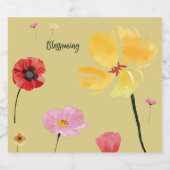 Blühen Schaumweinetikett (Einzelnes Label)