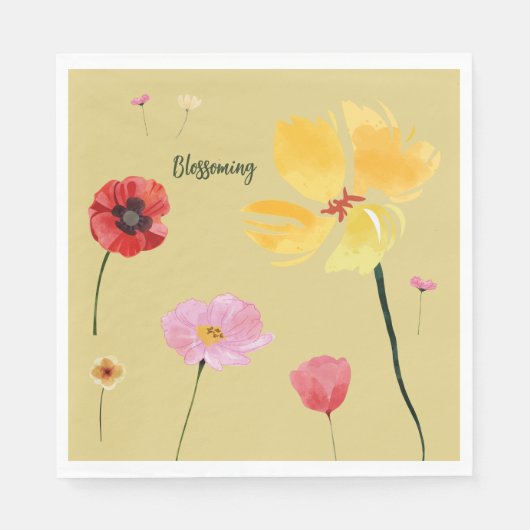 Blühen Serviette (Vorderseite)