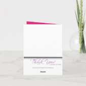 Blühen Sie Eiffel-Turm, den Pariser Liebe Ihnen Dankeskarte (Rückseite)