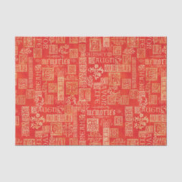 Blühen Sie Entwurfs-Vers-Herbstfarben Seidenpapier