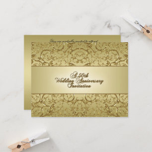 Blühen Sie Golden 50. Hochzeitstag Einladung