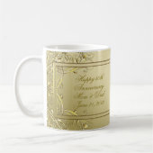 Blühen Sie Hochzeits-Jahrestag des Gold50. Kaffeetasse (Links)