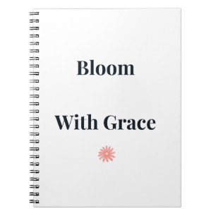 Blühen Sie mit Anmut Florales Notizbuch Notizblock