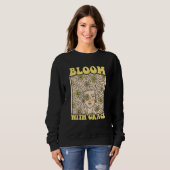 Blühen Sie mit Anmut Gärtner Botanischer Gartenpla Sweatshirt (Vorne ganz)