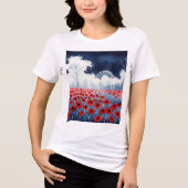 Blühen Tri-Blend Shirt (Vorderseite)