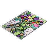 Blühen und Fruchtige farbenfrohe Bäume des Lebens Notizblock (Linke Seite)