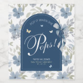 Blühen und Pop wachsen, wenn sie Weinetikett Pop (Einzelnes Label)