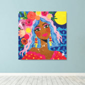 Blühen unter der Sonne Leinwanddruck (Insitu (Holzboden))