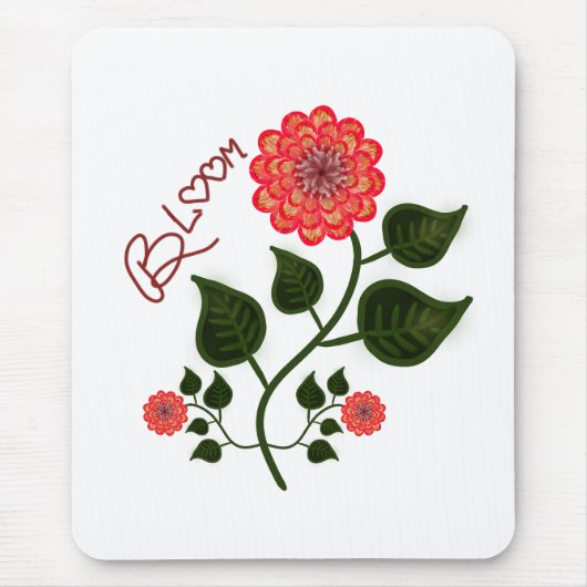 "Blühen" Volkskunst Blumen Inspiration Mousepad (Vorne)