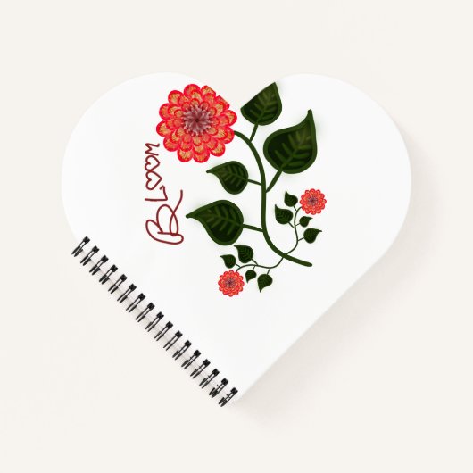 "Blühen" Volkskunst Blumen Inspiration Notizblock (Vorderseite)