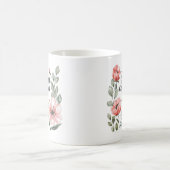 "Blühen, wie du bist" rosa Blume blühen Kaffeetasse (Mittel)