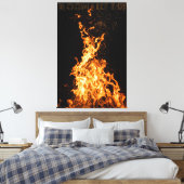 Blühen wie Feuer - Motivierend Flammendesign Leinwanddruck (Insitu (Schlafzimmer))