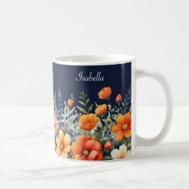 Blühen, wo man Navy Blumen gepflanzt ist Kaffeetasse