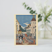 Blühend Amerika durch Utagawa, Hiroshige Postkarte (Stehend Vorderseite)