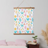 Blühend Botanicals Wandteppich Mit Holzrahmen (Schlafzimmer)