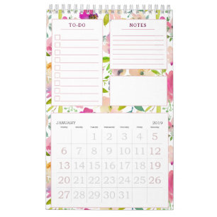 Blühend Chic Florale persönliche monatliche To-Do- Kalender